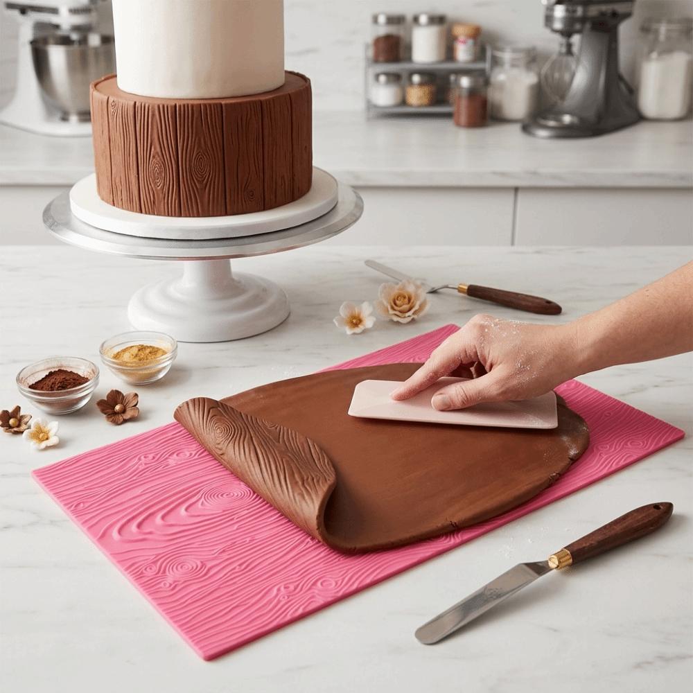 Bendable Mat Embossing Mat Soft Silicone Imprint Pad Pattern Press Tool Sugar Craft Shaping