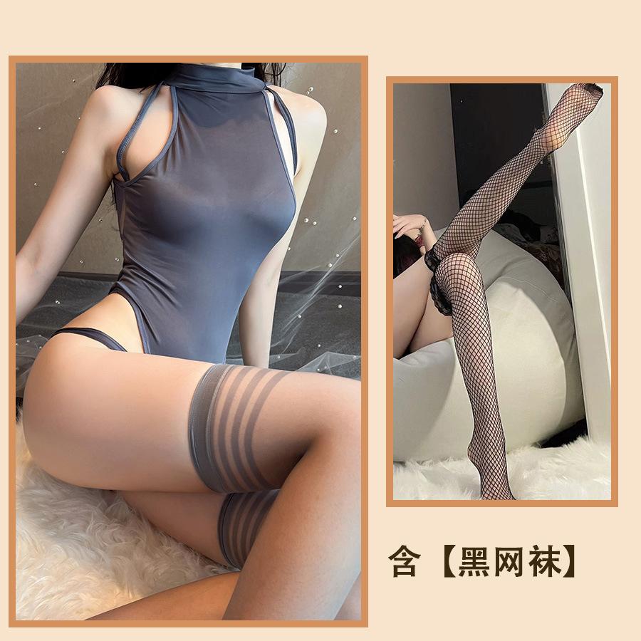 Sex Underwear No-take Onesie Sexy Temptation Uniform Sm Dead Library Water Bed Ice Silk Passion Suit