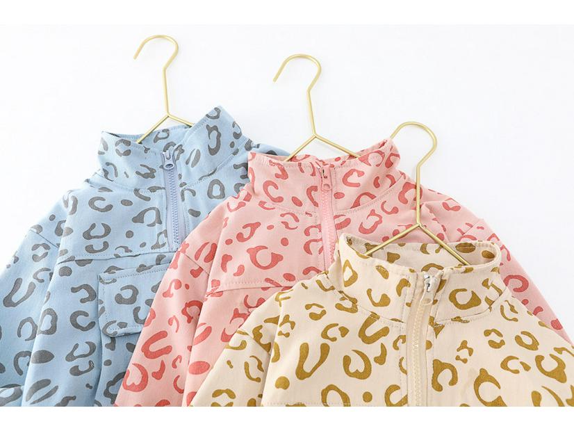 2024 Baby Spring Fashion Leopard Print Two-Piece Set for Toddlers - Stylish Stand-Up Collar for Boys & Girls