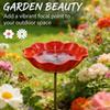 Handcrafted Bird Bath Stake Ground Insert Bird Drinking Water  Patio Decor