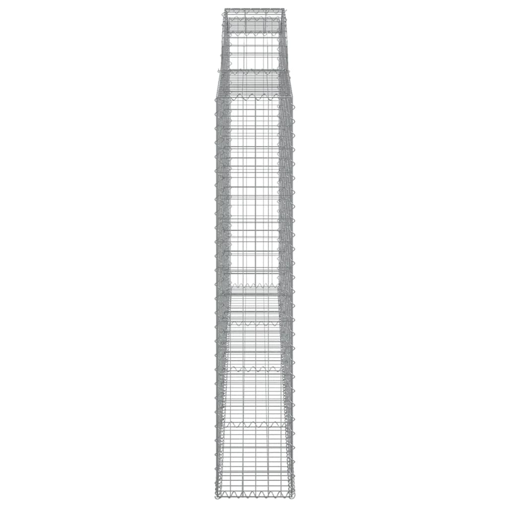 Gabion Baskets with High Arch 2 pcs 300 x 30 x 160 180 cm Galvanized Iron