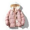 Unisex Winter Cotton-Padded Hooded Jacket - Loose, Versatile, Thick, and Warm for Couples