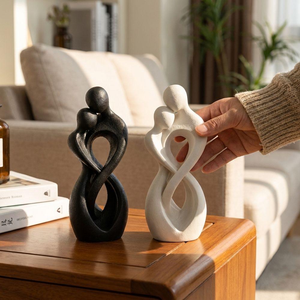 Romantic Lovers Figure Table Figurines 3D Printed Embrace Art Table Statue Wedding Gifts