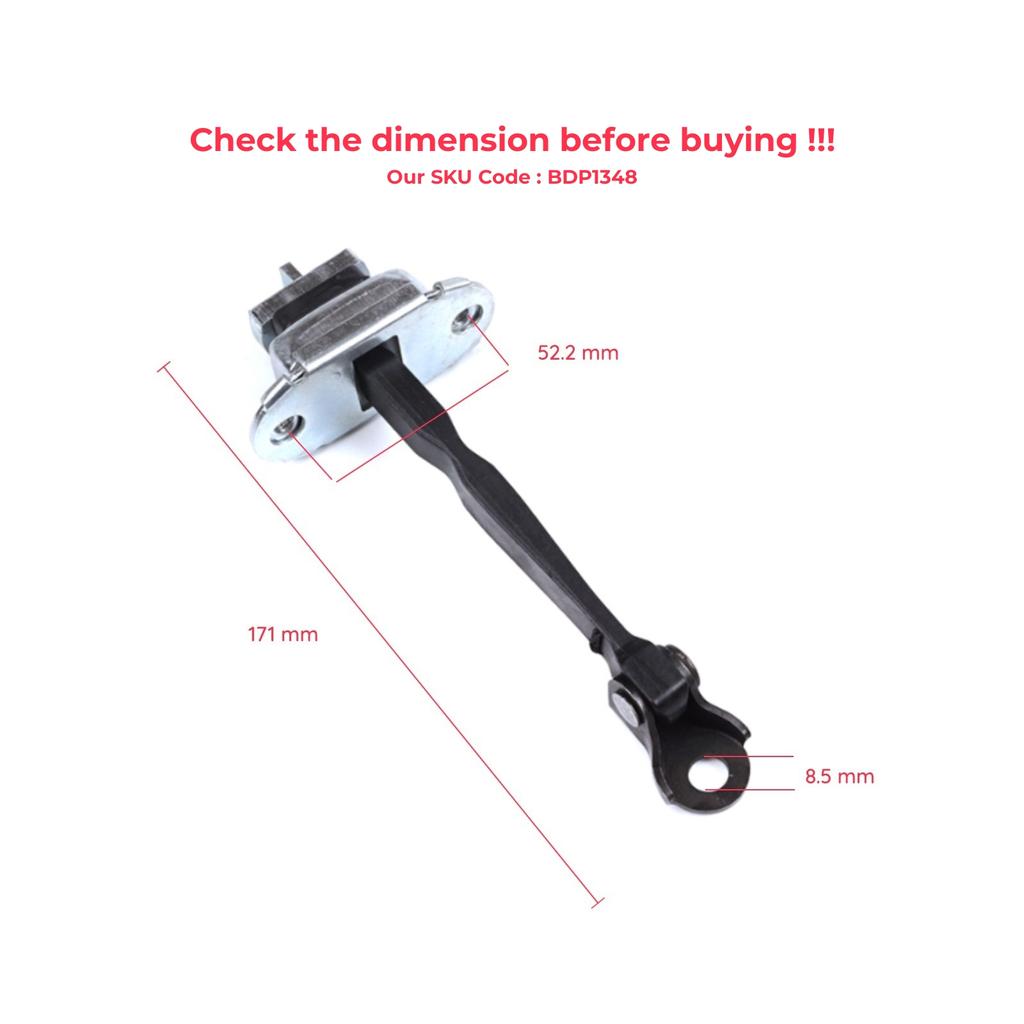 BDP1348-1 2 Pieces Front Door Hinge Brake Stop Check Strap Limiter for Toyota Corolla E11 Sprinter MK8 Carib MK3 1995-2002 4/5 Door 6862012060
