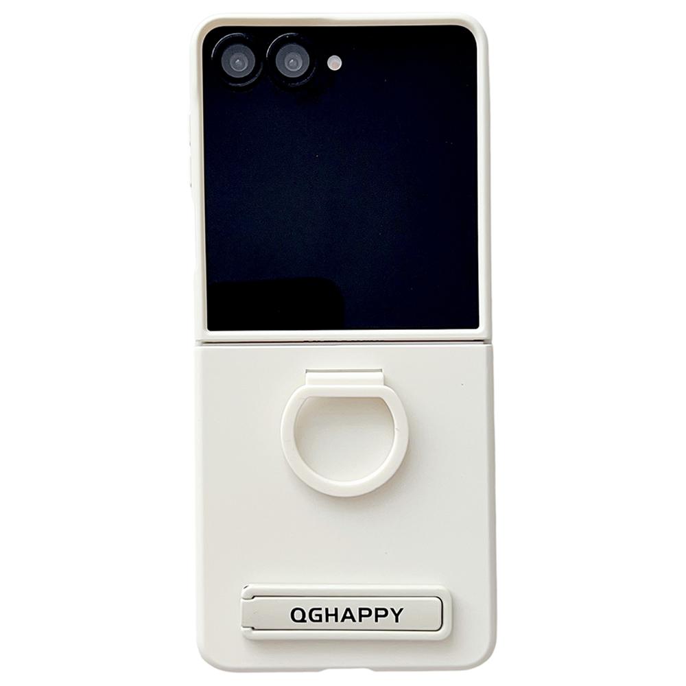 For Samsung Galaxy Z Flip7 5G Case Skin Touch Kickstand PC TPU Phone Cover with Ring Holder