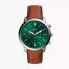 Мужские кварцевые часы с тремя стрелками, кожаный ремешок, корпус из нержавеющей стали/устойчивое к царапинам стекло FS5735