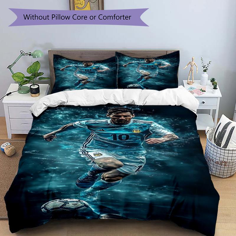 Argentina Football Legend Print 3Pcs Bedding Setduvet Cover With 2 Bedropillowcase Home Birthday Gift