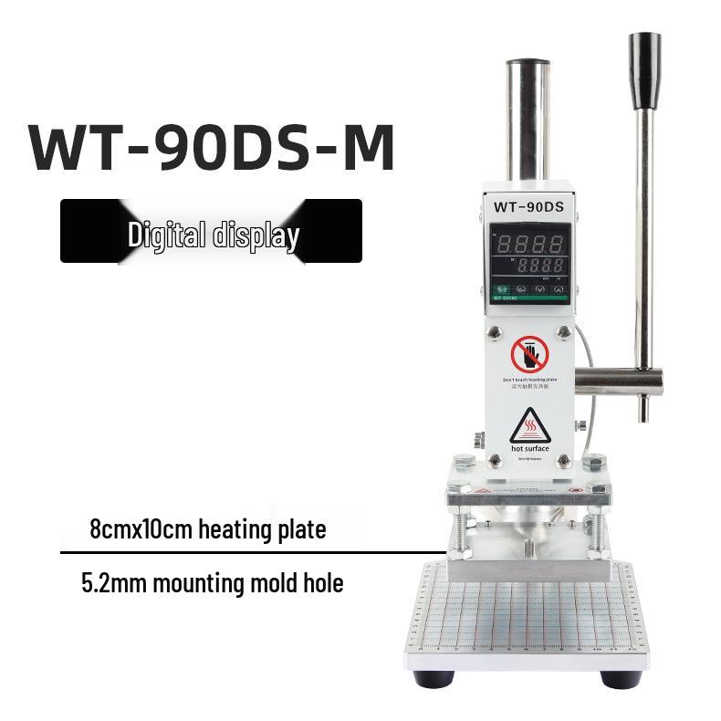 Компактный ручной станок для горячего тиснения фольгой и эмбоссирования кожи и бумаги