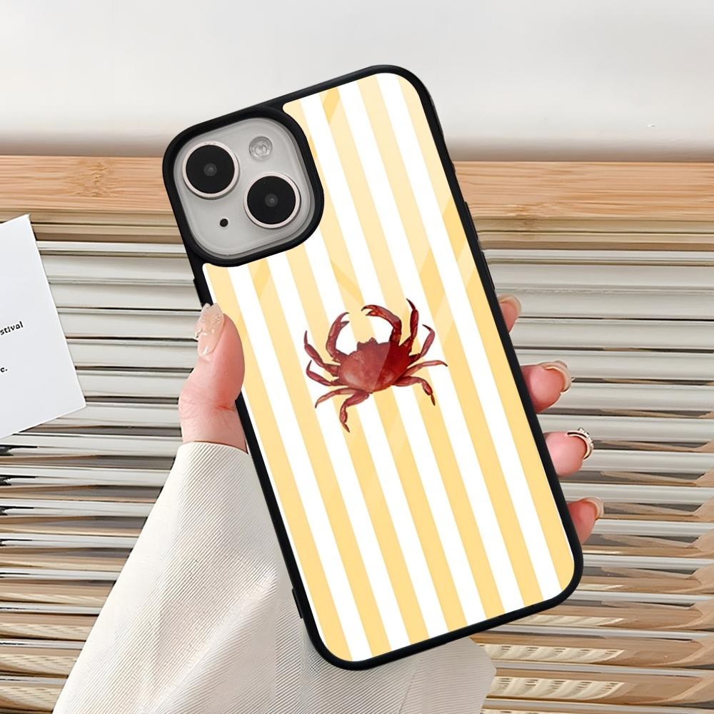 Морская жизнь, Крабы, Лобстеры Чехол для телефона Для Iphone 16 Pro 15 Pro Max 14 12 11 13 Mini 8 7 Plus X Xs XR PC+TPU Дизайнерская обложка