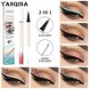 YANQINA Two -headed Pearl Light Liquid Eyeliner Quick Dry Waterproof Waterproof Not Blooming Eyeliner