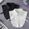 Vintage White Collar Lapel Shirt Fake False Collar For Women Black Detachable Collars For Women Half Shirt Faux Col Tie