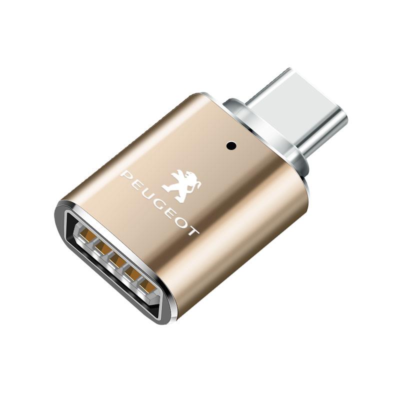 Type C OTG Male To USB Female Adapter Converter Connector For Peugeot 206 307 308 207 3008 208 407 508 2008 5008 301 406 408 607