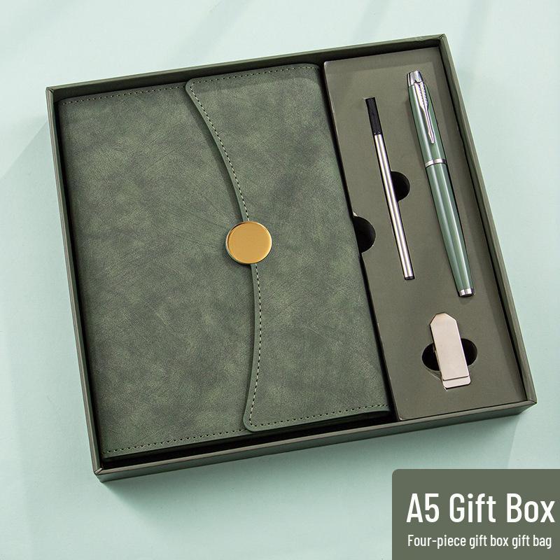 A5 Tri-fold Business Notebook Gift Box Set - Premium Company & School Gift with Logo