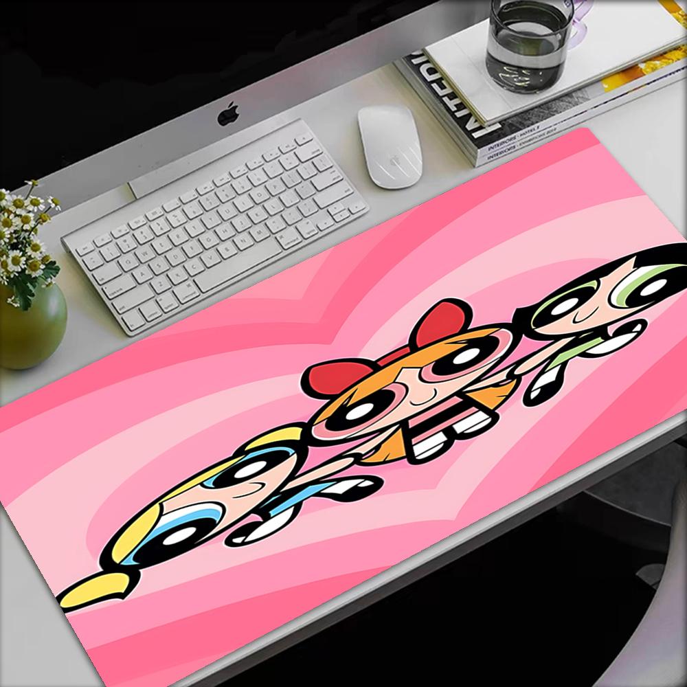 The Powerpuff Girls Theme Mouse Pad, Non Slip Rubber Base, Multifunctional Office & Home Decor, Perfect for Workspace Personalization.