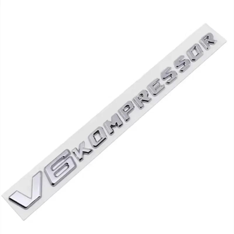 3D ABS V6 V8 V12 COMPRESSOR Car Side Emblem Trunk Badge Sticker For Mercedes Benz W212 W213 W204 W205 W168 W176 CLK GLA G63 G500