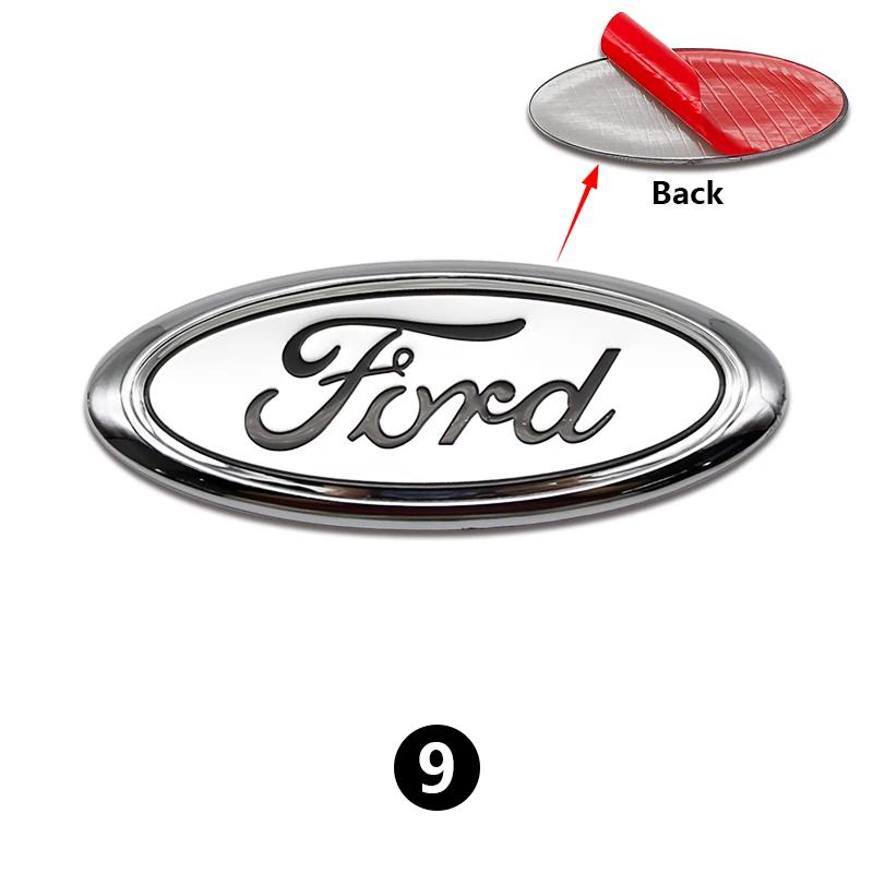 ABS Car Front Grille Rear Trunk Logo Emblem Stickers For Ford Focus Mondeo Edge Ecosport Ranger Fiesta Fusion Kuga Accessories XT4