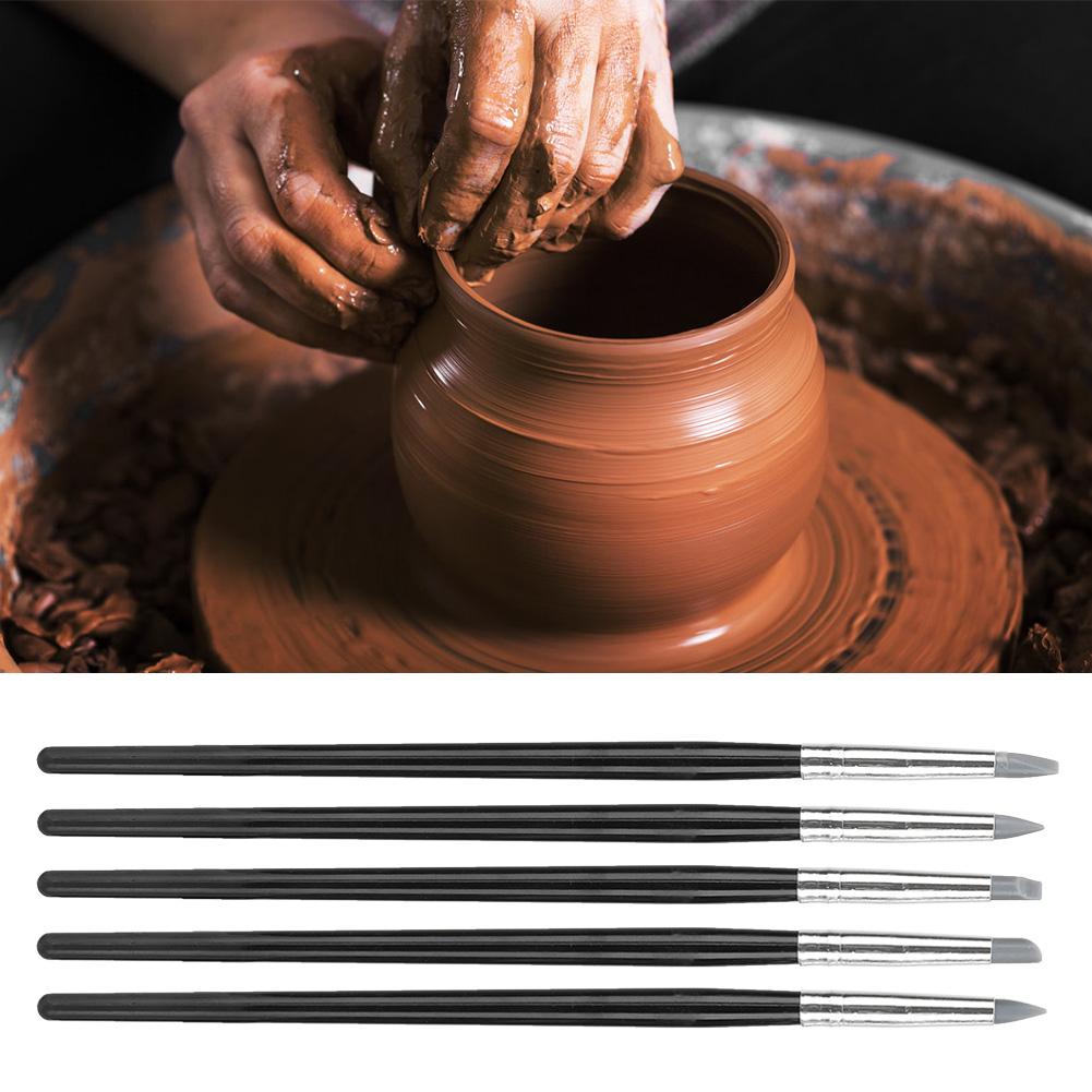 5pcs Clay Sculpting Tool Set Silicone Head Sculpture Tools Shapers Accessory