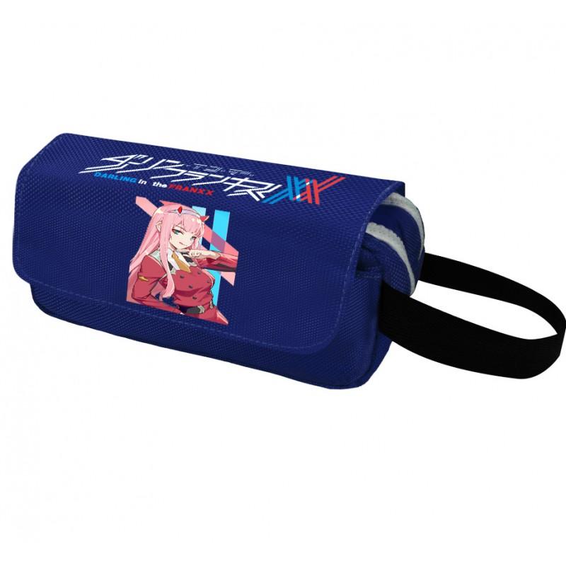 Anime Darling In Franxx Zero Two Pencil Case Large Capacity Multifunctional Student Stationery Pouch
