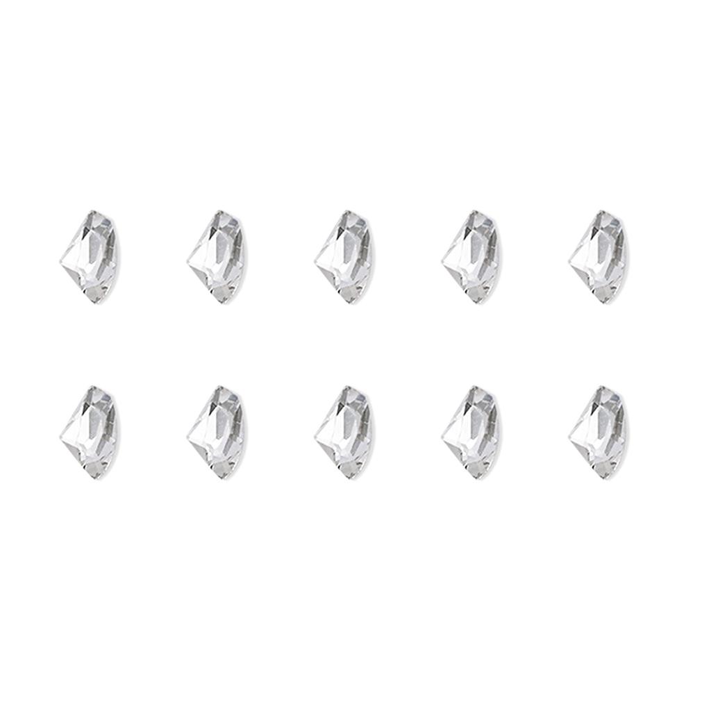 10x Стразы для ногтей неправильной формы, хрустальные камни для ногтей, сердечки, подвески для ногтей, прозрачные подвески для дизайна ногтей, украшения для дизайна ногтей