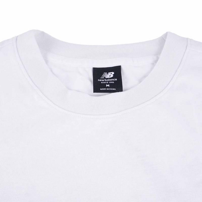 New Balance Футболка мужская белая черная AMT23306-PAY