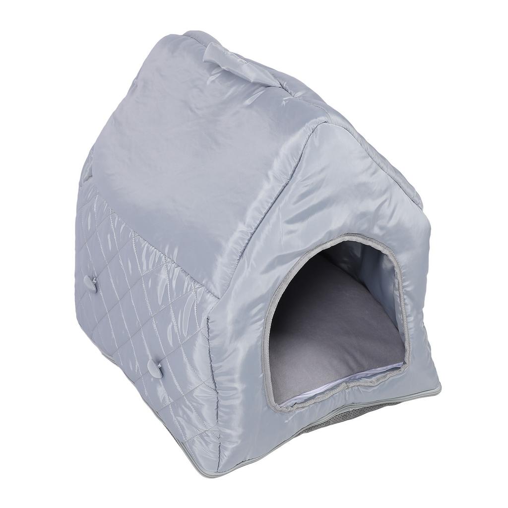 Four Ssons Pet House with Constant Temperature Hting Pad Detachable Washable Cover 35C to 55C Soft Overht Prevention Auto Power Off Cat Cave