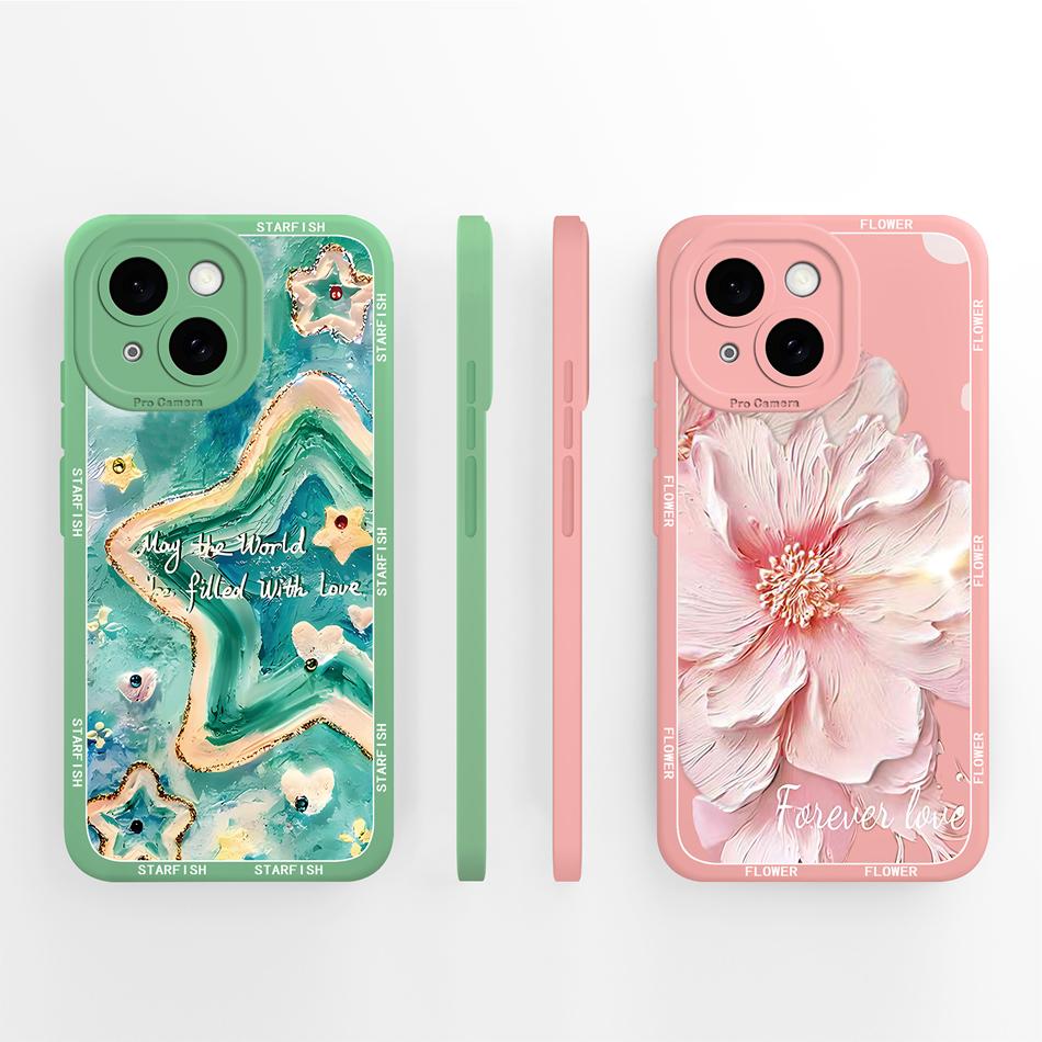 For iPhone 15 Pro Max Case For iPhone15 Plus Creative Back Cover Soft Liquid Silicone Full Protection High Quality Phone Shell