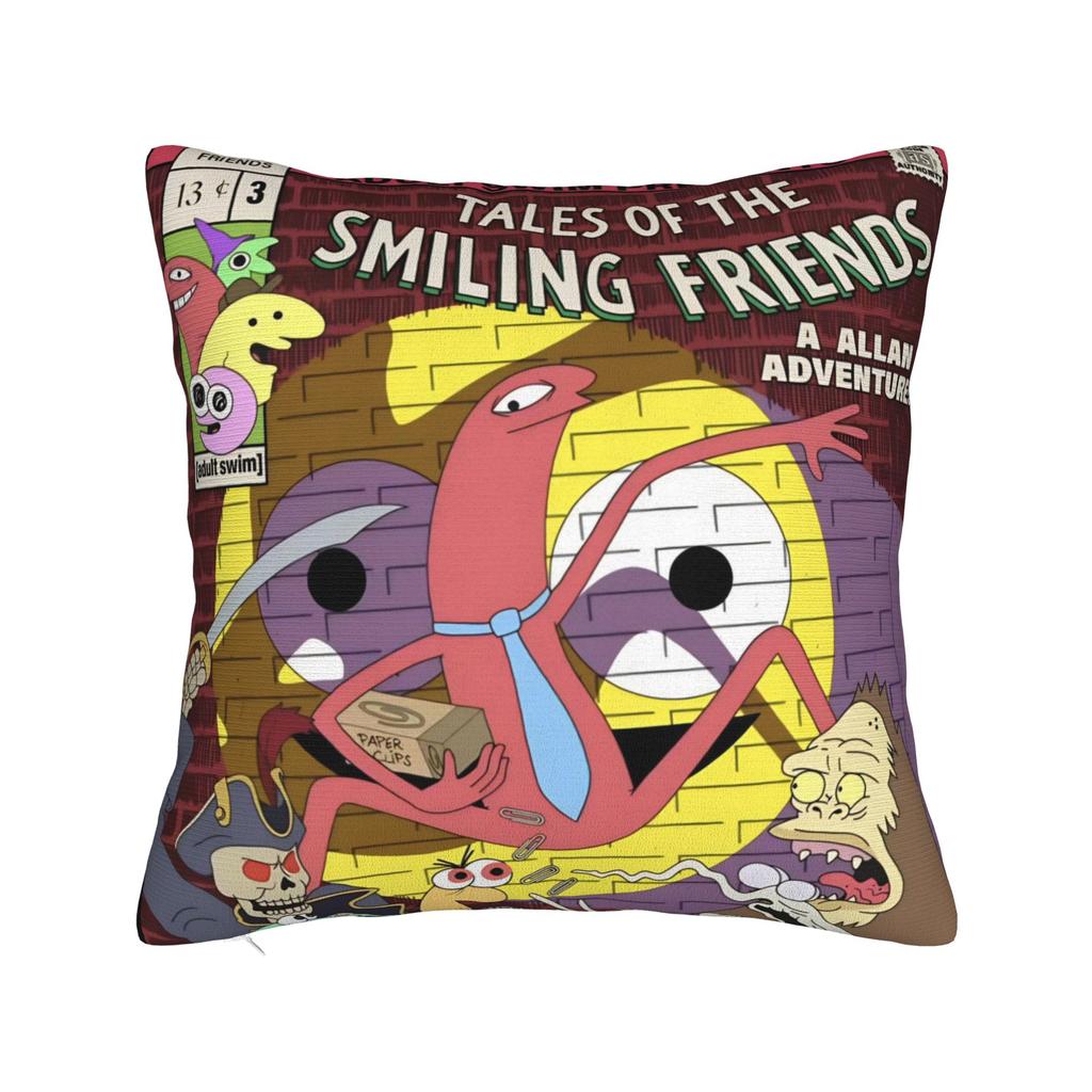 Подушки с принтом Smiling Friends Пим и Чарли Декоративные наволочки Разные размеры для гостиной