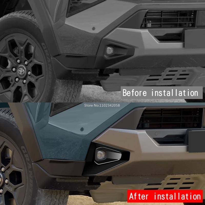 FOR TOYOTA HILUX 2026 2027 ABS carbonfiber Exterior front bumper Fog Light Lamp cover Foglight Decoration Cover Accessories