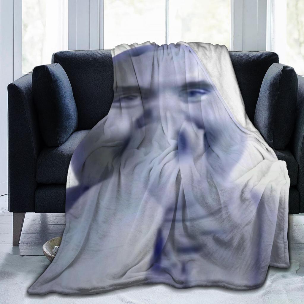 Charlie Kirk Creative Meme Funny Blankets Velvet Printed Blue Baby Multifunction Lightweight Throw Blankets for Home