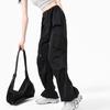 Retro Parachute Overalls Women's Spring New High-waisted Drape and Thin Wide-leg Slightly Pulled Sweatpants