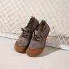 Autumn Leather Shoes, First Layer Cowhide Single Shoes, Flat-soled Retro Women's Shoes, Casual and Comfortable Soft-soled Women's Travel Shoes