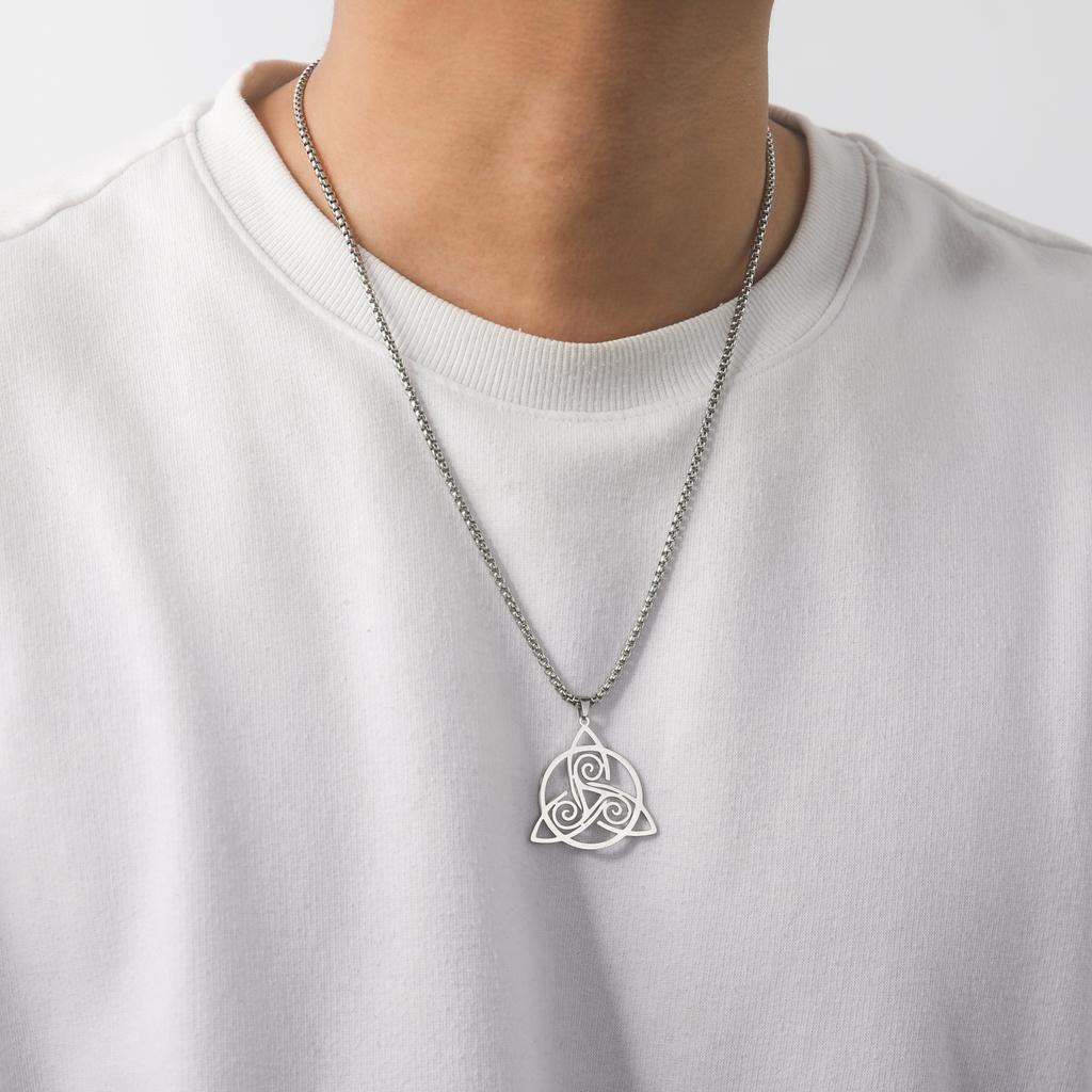 Трискелион кельтское ожерелье Троица Трискеле кулон Викинг тройная спираль норвежский талисман амулет винтажные украшения для женщин и мужчин