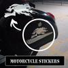Пара мотоциклов с черепом, головой, пламенем, топливом, бензобаком, обтекателем, 3D-эмблема, значок, наклейка L/R