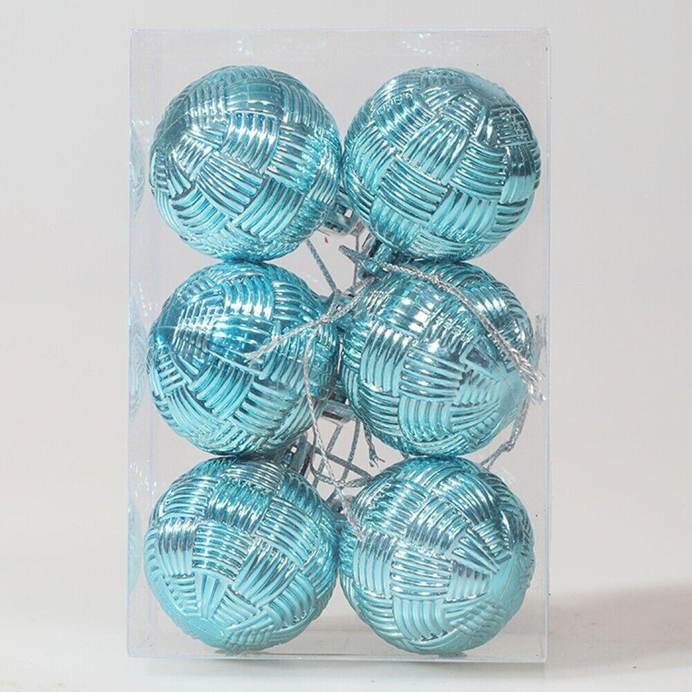 6PCS Christmas Hanging Ball Ornaments Shatterproof Xmas Tree Ornaments Kit Christmas Decorations Balls for Holiday Wedding Party Decor