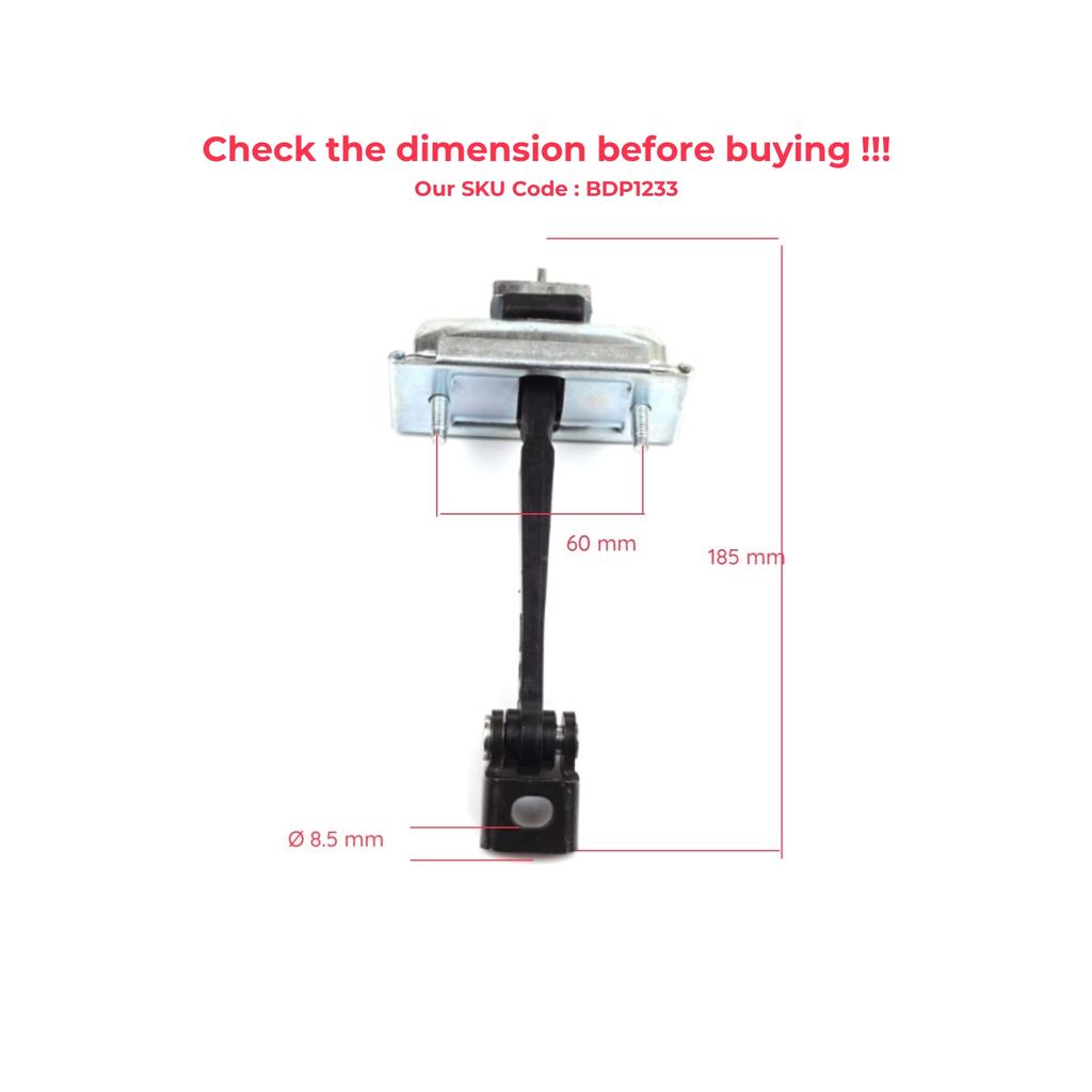 BDP1233-1 2 Pieces Rear Left AND Right Door Catch Hinge Brake Stop Check Strap Limiter for Vauxhall Opel Corsa D S07 2006-2014 13181961