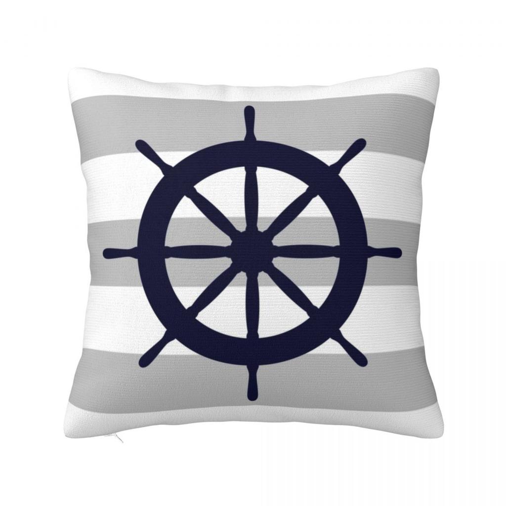 Nautical Red Navy Anchor Square Pillow Cases Cushion Covers Awesome Zippered Decorative Pillowcase for Sofa 45*45cm