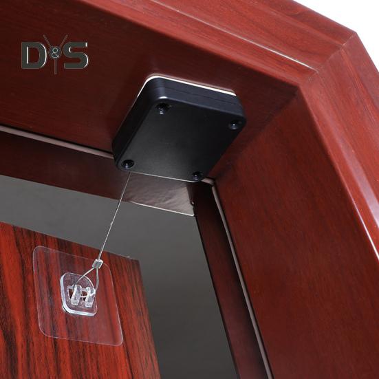 Автоматический дверной доводчик с 1,2-метровой стальной проволокой, регулируемый без пробивки, настенный, для спальни, ванной комнаты, занавески для душа, раздвижной экран, открыватель двери, закрывающее устройство