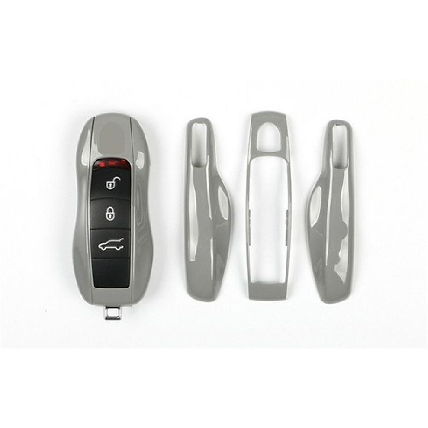 Luxury Gray Green Car Remote Key Case Replace Trim For Porsche Macan Cayenne 911