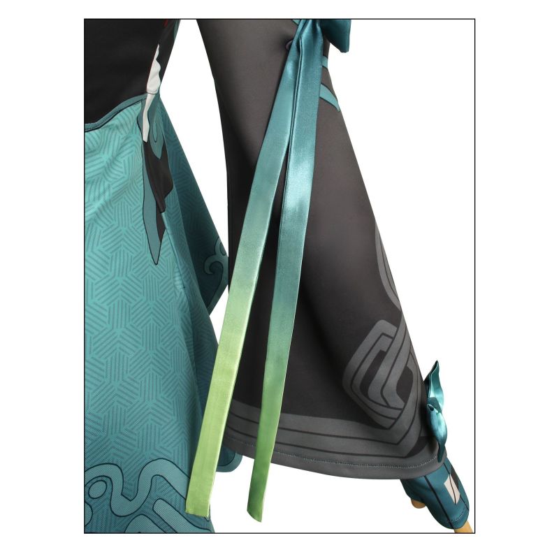 Game Honkai: Star Rail Qingque Cosplay Wig Dress Shorts Bow Headwear Accessories Full Set Clothing Halloween Carnival Costumes