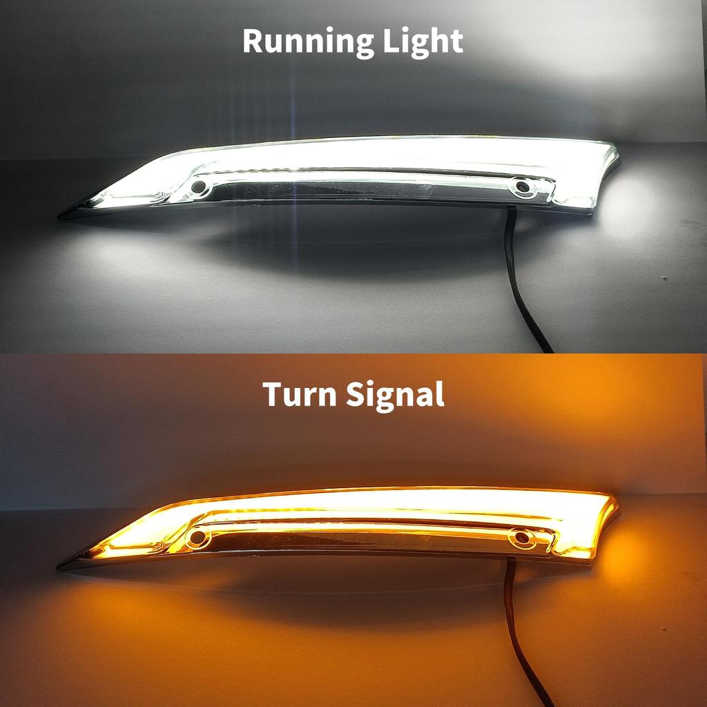 HDBUBALUS Светодиодный фонарь для отделки лобового стекла мотоцикла, индикатор освещения, фары, янтарные указатели поворота, белые дневные ходовые огни для Harley