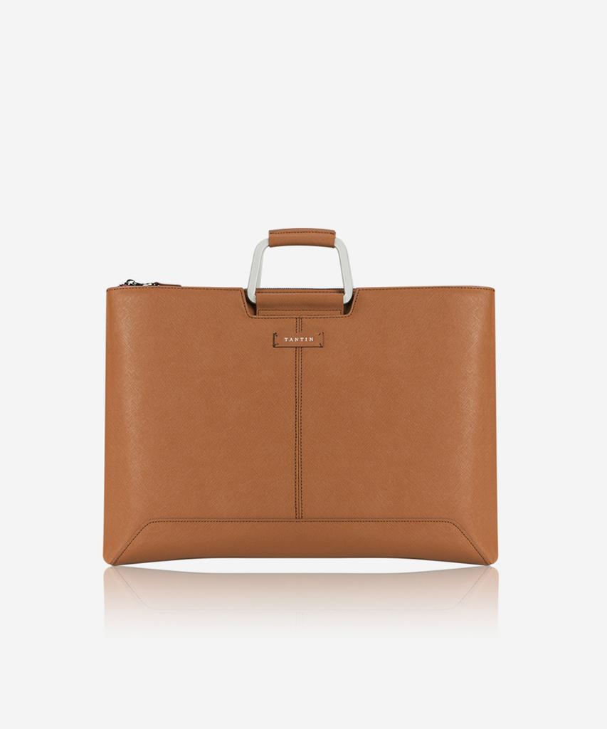 Tantin Taylor Men'S Leather Briefcase T11003 Tan / Medium
