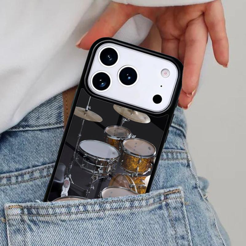 Drum Drummer Music DJ soft Phone Case for iPhone 16e 15 14 13 12 17 Pro Max Plus Air 17pro Cover Coque