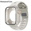 Водонепроницаемый чехол 360 + силиконовый ремешок для Apple Watch 9 8 7 Обновление внешнего вида ремешка Ультра 49 мм Iwatch Серии 8 7 6 SE 5 4 3 2 1