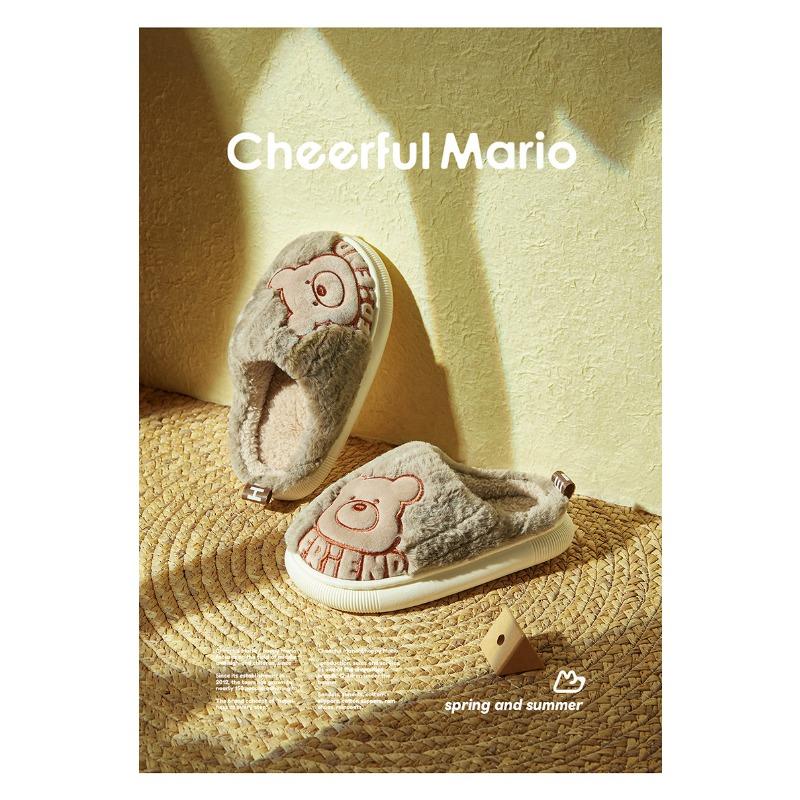 Детские хлопковые тапочки для девочек, обувь для родителей и детей, теплые, нескользящие, милые, для больших детей, детские тапочки для мужчин