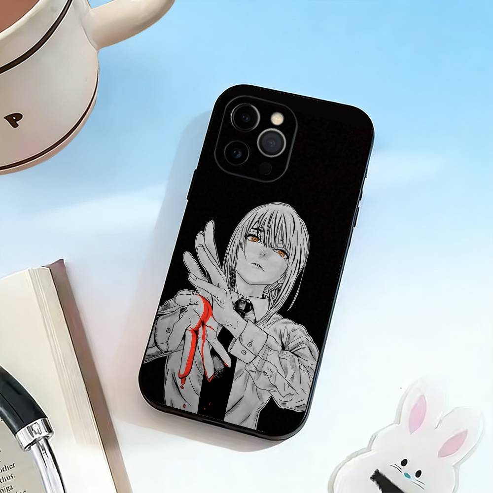Чехол для телефона C-Chainsaw M-Man Силиконовый Мягкий Для IPhone 17 16 15 14 13 12 11 X XR Plus Pro Max Plus