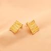 Стильные золотые квадратные серьги простая противомоскитная спираль без пирсинга ушная клипса