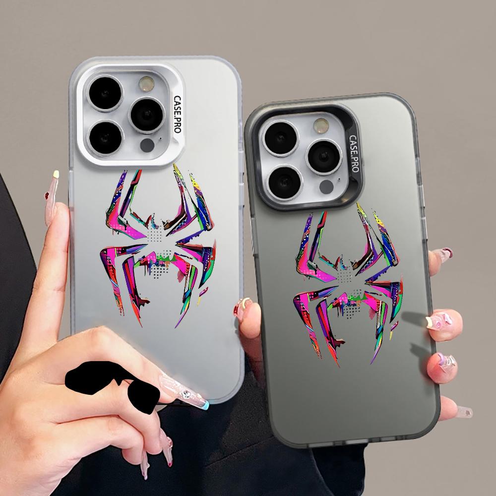 Cyberpunk-Style Spider Phone Case For iPhone 17 Pro Max 17e 16e 15 17 Air 14 13 12 11 Pro Max 8 Plus X IMD Shockproof Cover