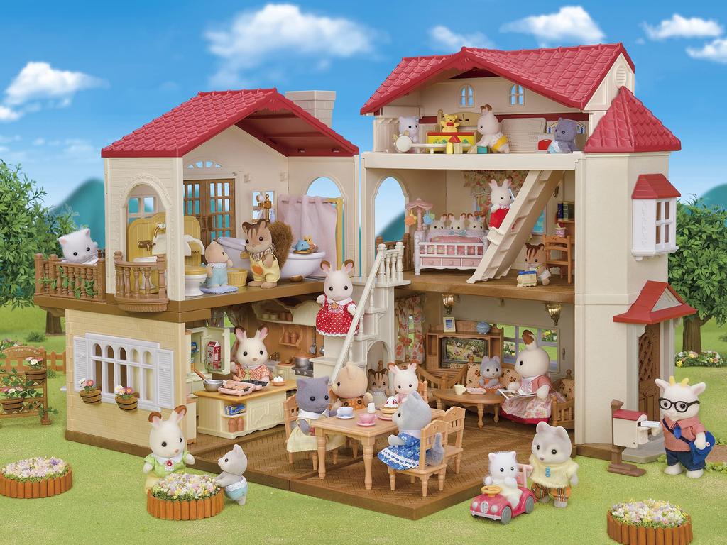 Дом Sylvanian Families Дом с красной крышей Секретная комната в Har51 ST Маркированный Игрушечный кукольный домик для детей от 3 лет и Sylvanian Epoch [Большой - Мансарда]