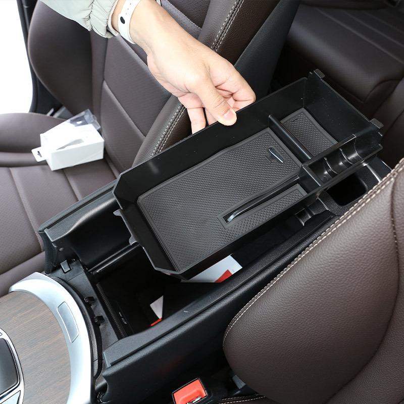 Car Armrest Storage Box Central Control Hidden Storage Box Car Organizers For Mercedes Benz C G Class W205 W204 W463 2015-2021