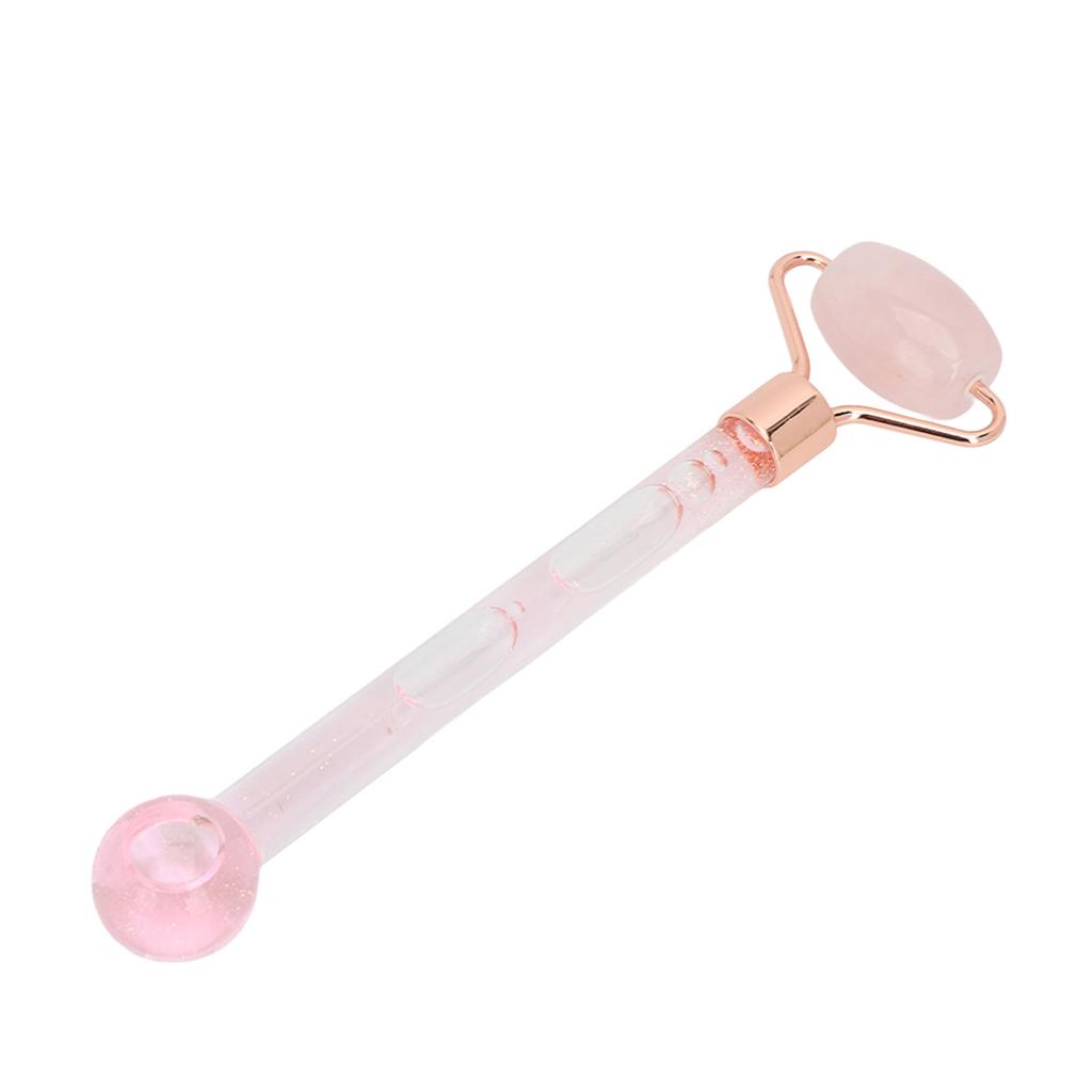 2 in 1 Face Massage Roller Quartz Stone Facial Lifting Skin Care Roller Tool for Home Use